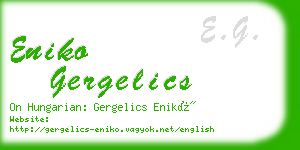 eniko gergelics business card